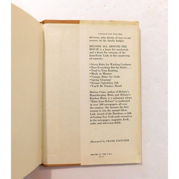 Heloise All Around the House Vintage 1965 Hardback Dust Jacket Book Club Edition - Picture 5 of 7